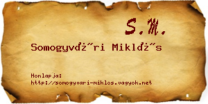 Somogyvári Miklós névjegykártya